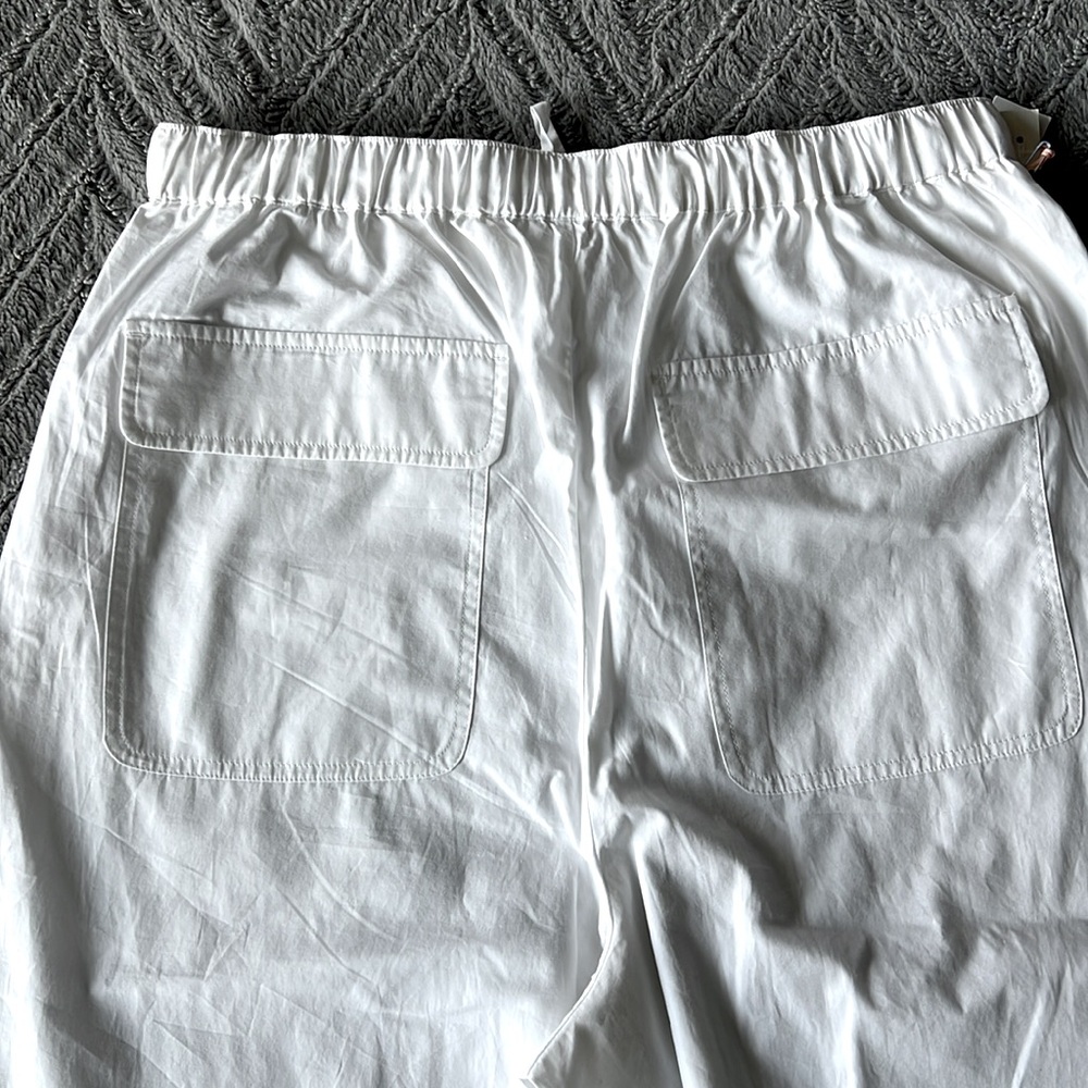 Aritzia Little Moon White Cotton Pants Medium Long - Picture 7 of 7